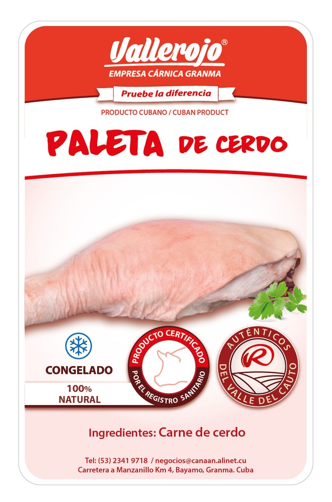 Paleta de Cerdo Con Hueso (paquete 6.5 - 7.0 Kg)