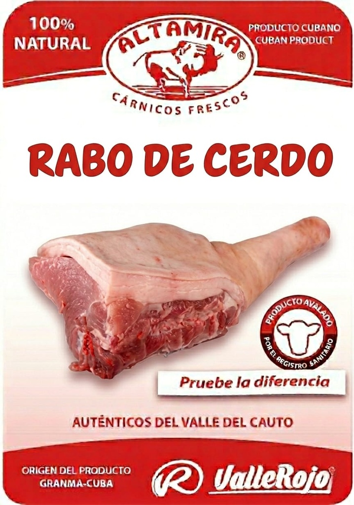 Rabo Cerdo  paquete 0,8 - 1 Kg  